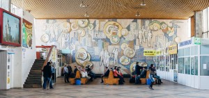 Chisinau Central Bus Station, a starting point for many migratory routes in Moldova.