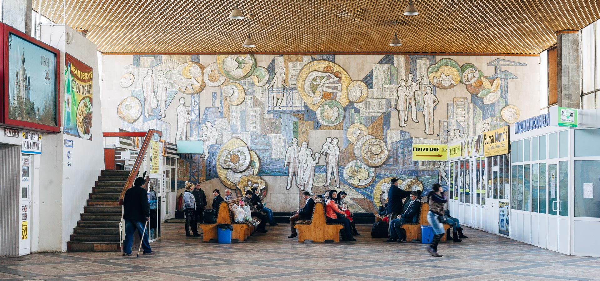 Chisinau Central Bus Station, a starting point for many migratory routes in Moldova.